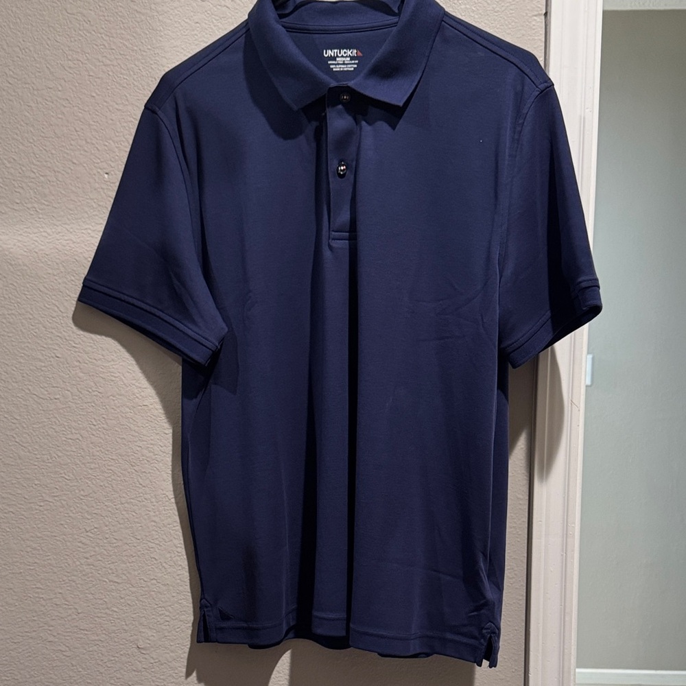 UNTUCKit Men's Dark Blue Polo Shirt